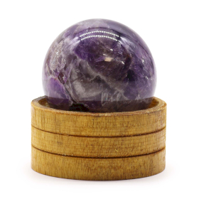 Edelsteen Kristallen Bol 50mm - Afrikaanse Amethist met Standaard