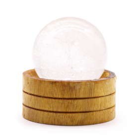Edelsteen Kristallen Bol 50mm - Bergkristal met Standaard