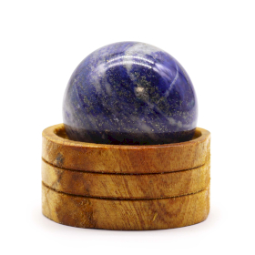 Edelsteen Kristallen Bol 50mm - Afghaanse Lapis met Standaard