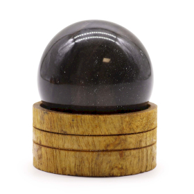 Edelsteen Kristallen Bol 50mm - Oceaanagaat met Standaard