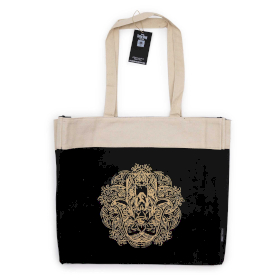 Extra Grote Draagtas (38x15x43cm) Chocolade Steenwas 14oz - Vrijheid Hamsa
