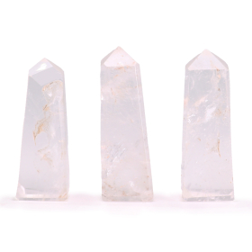 3x Edelsteen Obelisk Punt ca. 5 cm – Bergkristal