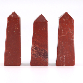 3x Edelsteen Obelisk Punt ca. 5 cm – Jed Jaspis