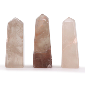 3x Edelsteen Obelisk Punt ca. 5 cm – Rookkwarts