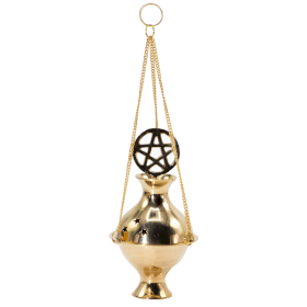 Hangen Messing Wierookbrander - Pentagram