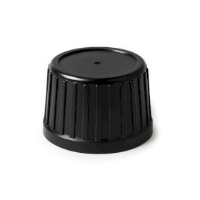 50x Dop voor Glazen Medicijnfles Zwart / Tamper Evident 28mm