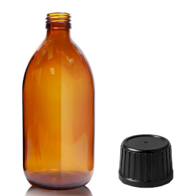 30x 500ml Amber Glazen Medicijnfles met Tamper Evident Dop