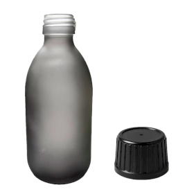 36x 300ml Grijs Geëmailleerd Glazen Medicijnfles met Tamper Evident Dop