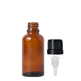 110x 30ml Bruine Glazen Druppelfles met TE Druppeldop