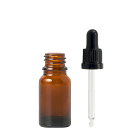 192x 10ml Bruine Glazen Druppelfles met Zwarte Pipet