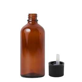 88x 50ml Bruine Glazen Druppelfles met Kinderbeveiligde Dop