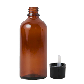 70x 100ml Bruine Glazen Druppelfles met Kinderbeveiligde Dop