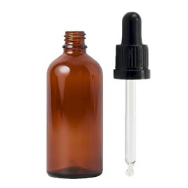 88x 50ml Bruine Glazen Druppelfles met Zwarte Pipet