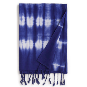 4x Boho Java Art Sjaal – Indigo Strepen – 62x200cm