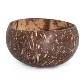5x Lrg Natural Coconut Bowl - gepolijst - voor ambachtelijk gebruik - 10x14cm