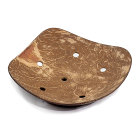 5x Natuurlijke Kokosnoot Zeepbakje - Vierkant - 11cm