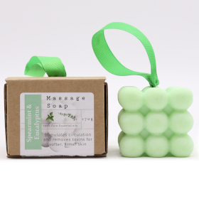 3x Massagezeep in een doos- Kruizemunt & Eucalyptus