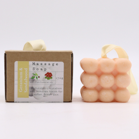 3x Massagezeep in een Doos - Geranium & Sandelhout