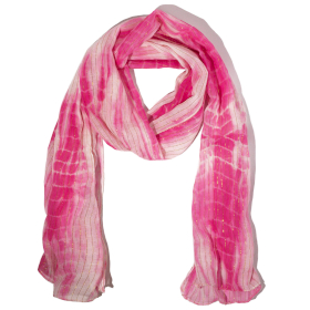 Nomad Sari - Zomersjaal - 180x50cm - Party Shine - Perfect Roze