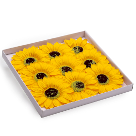 9x Ambachtelijke Zeepbloem – Jumbo Zonnebloemen – (14 cm)