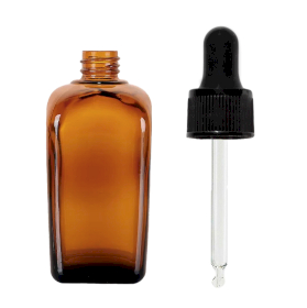48x 100ml Amber Glazen Alchemist Fles met Pipet