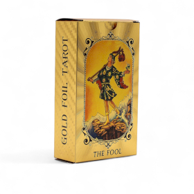 Blauw & Goud Folie Tarot Kaartenset – Alziend Oog – met boekje