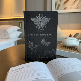 Dankbaarheidsdagboek 120blz – I Am Thankful For Zilver Zwart