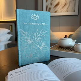 Dankbaarheidsdagboek 120blz – I Am Thankful For Zilver Blauw