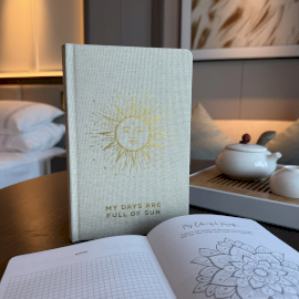 Dankbaarheidsdagboek 120blz – My Days Are Full of Sun Goud Ivoor