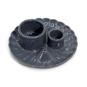 Palo Santo Stick & Smudge Houder – Lotus Bloem – Grijs Glans