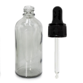 168x 100ml Rookgrijze Glazen Pipetfles Met Zwarte Pipet