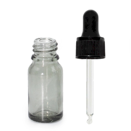 160x 10ml Rookgrijze Glazen Pipetfles Met Zwarte Pipet