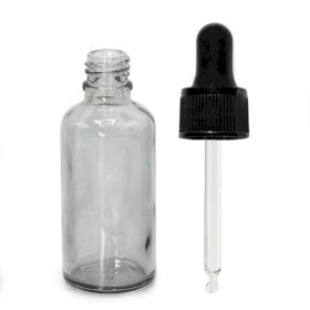 264x 50ml Rookgrijze Glazen Pipetfles Met Zwarte Pipet