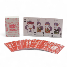 10x Fortune Cats Speel & Orakelkaarten – Maneki Neko Set