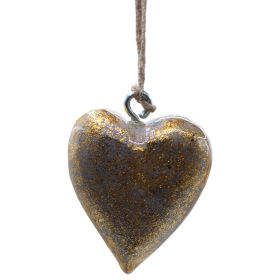 50x Grote Decoratieve Houten Harten – Lavendel Goud (50) – in Displaypot