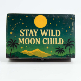 Middelgrote Geëmailleerde Doos – Stay Wild Moon Child