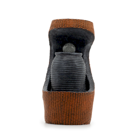 Groot Waterornament – Kleurveranderende Kristallen Bol in Griekse Vaas in Mand