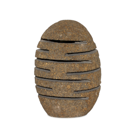 Natuurlijke Riviersteen Kaarshouder – Staande steen geslepen (10x13x22 cm)