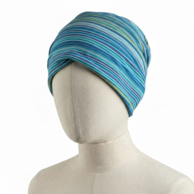 6x Nomad Sari - Hippy Haarband - Effen Assorti Designs - (56x25cm) One size