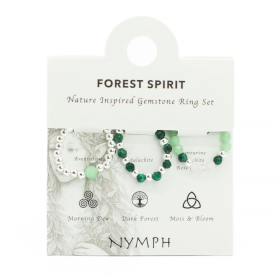3x Nymph Spirit Edelsteen Ringenset – Bosgeest