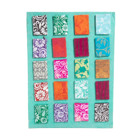 Groot Lokta Mini Tegels Notitieboek (21×15 cm, 45 blz) – Teal