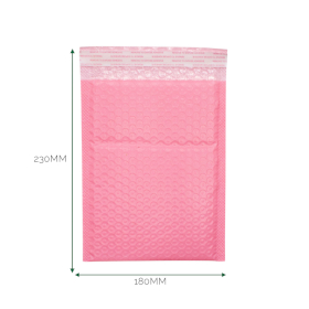 20x Roze Poly Luchtkussen Envelop (180 × 230 + 40 mm)