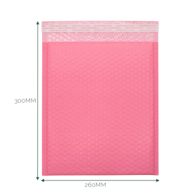 20x Roze Poly Luchtkussen Envelop (260 × 300 + 40 mm)