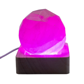 3x 6 cm Vierkante Houten USB LED Standaard - Meerkleurig