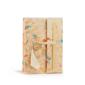 Mini Lokta Gemengd Kleurige Katoen Notitieboek