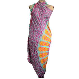 2x Mandala Sarongs - Teal met Paars