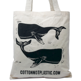 10x Katoenen Tas - Large - Walvis - 38cm x 42cm