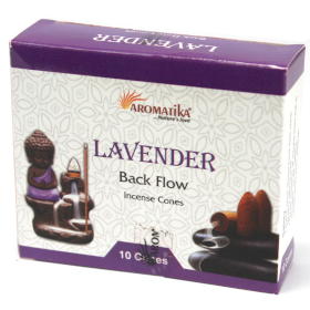 12x Aromatica Backflow Wierookkegels - Lavendel