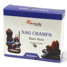 12x Aromatica Backflow Wierookkegels - Nag Champa