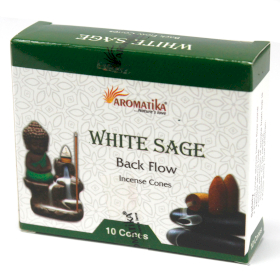 12x Aromatica Backflow Wierookkegels - Witte Salie